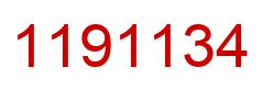 Number 1191134 red image