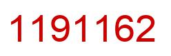 Number 1191162 red image
