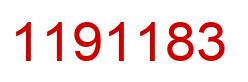 Number 1191183 red image
