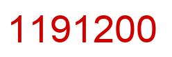 Number 1191200 red image
