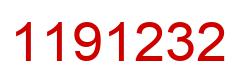 Number 1191232 red image