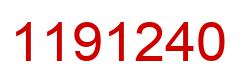 Number 1191240 red image