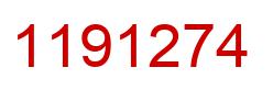 Number 1191274 red image
