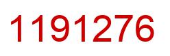 Number 1191276 red image