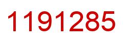 Number 1191285 red image
