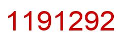 Number 1191292 red image