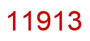 Number 11913 red image