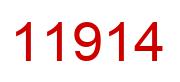 Number 11914 red image