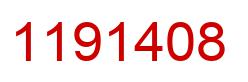 Number 1191408 red image