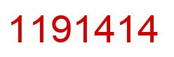 Number 1191414 red image