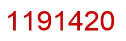 Number 1191420 red image