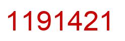 Number 1191421 red image