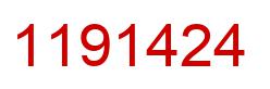Number 1191424 red image