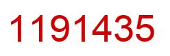 Number 1191435 red image