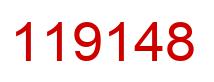 Number 119148 red image