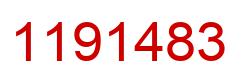 Number 1191483 red image