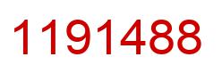 Number 1191488 red image