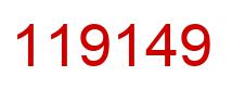 Number 119149 red image