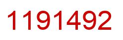 Number 1191492 red image