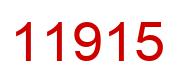 Number 11915 red image