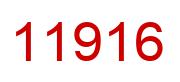 Number 11916 red image
