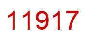Number 11917 red image