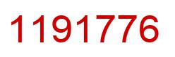 Number 1191776 red image