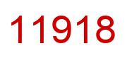 Number 11918 red image