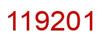 Number 119201 red image