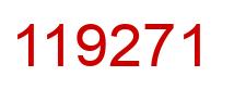Number 119271 red image