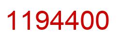 Number 1194400 red image
