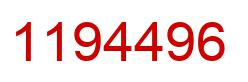 Number 1194496 red image