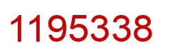 Number 1195338 red image