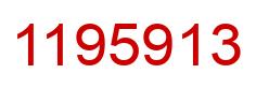 Number 1195913 red image