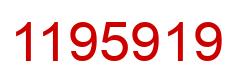 Number 1195919 red image
