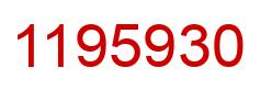 Number 1195930 red image