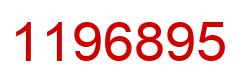 Number 1196895 red image