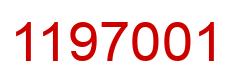 Número 1197001 imagen rojo