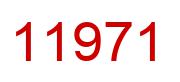 Number 11971 red image