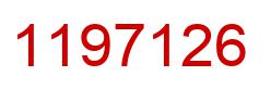 Number 1197126 red image