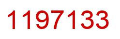 Number 1197133 red image