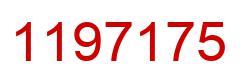 Number 1197175 red image