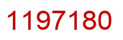 Number 1197180 red image