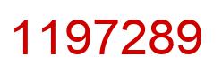 Number 1197289 red image