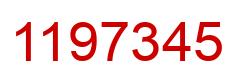 Number 1197345 red image