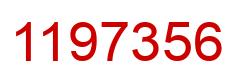 Number 1197356 red image