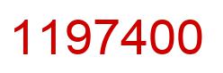 Number 1197400 red image