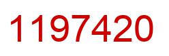 Number 1197420 red image