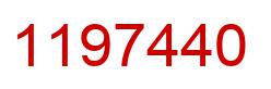 Number 1197440 red image