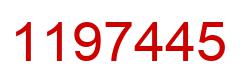 Number 1197445 red image